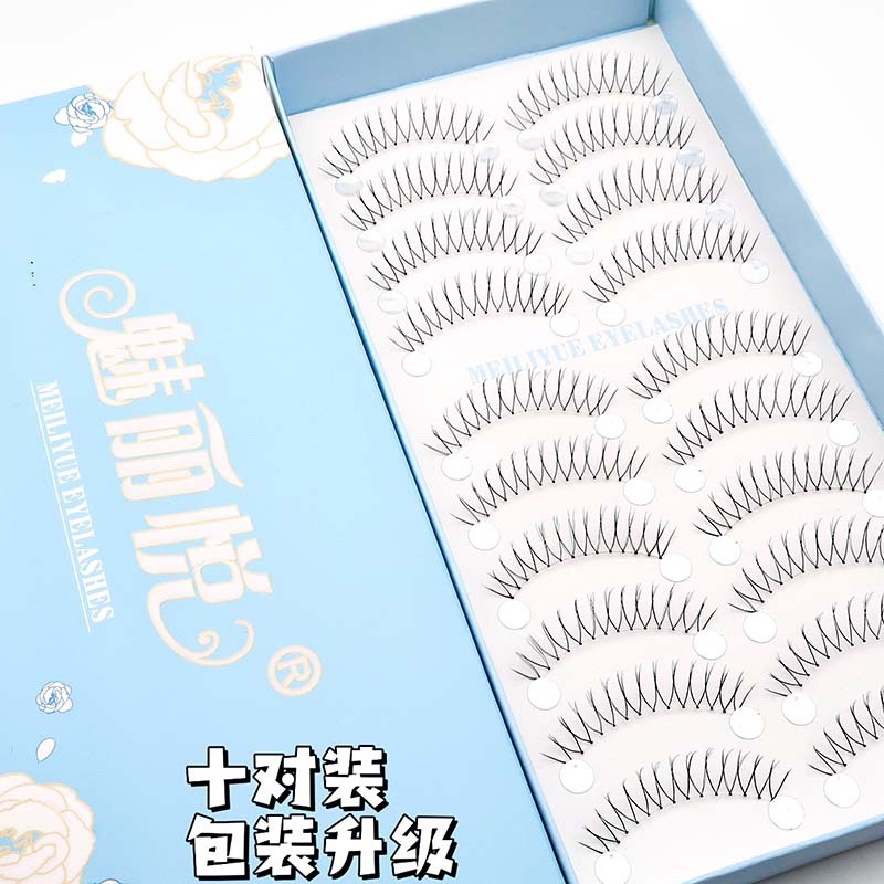 Zhang Yuanying con el grupo femenino coreano VU tipo pestañas postizas raíz clara natural una pieza de pestañas transparentes
