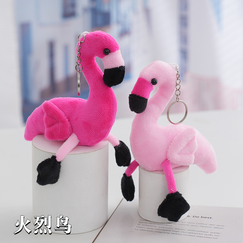 Internet Celebrity Flamingo Plush Toy Cute Pink Bag Plush Hanging Creative Girl Keychain Pendant