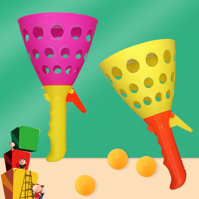 Children's Throwing and Catching Toys, Fun Double Parent-Child Interactive Elastic Ejection and Balling Outdoor Sports Ball Toys