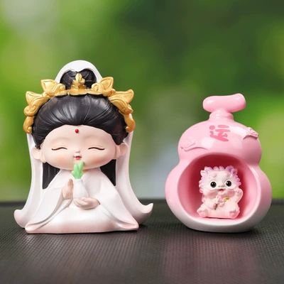 Set, Car ornaments - gourd-pixiu-ornaments-a-guanyin