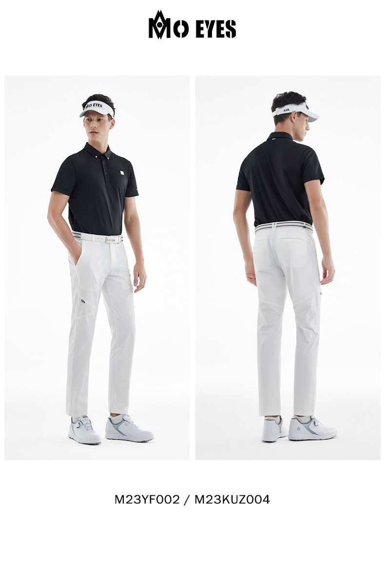 Áo phông thể thao nam ngắn tay chơi golf MMO EYES, chất liệu co giãn cao thoáng khí — M23YF002-Áo màu xanh lá cây, M23YF005-Áo màu xám, M23YF004-Áo màu đen, M23YF005-Áo màu trắng chi tiết 41