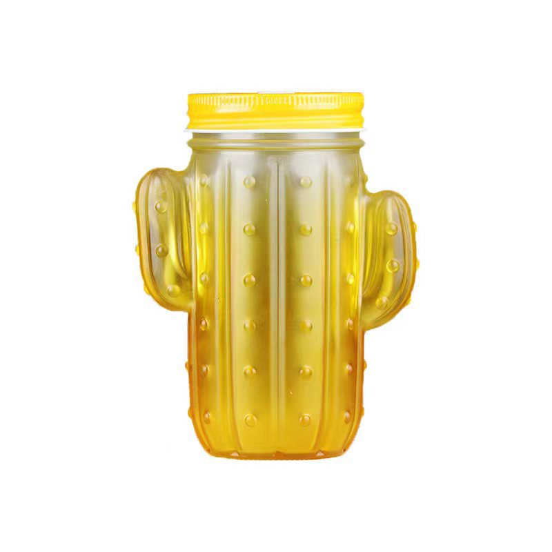 Fábrica al por mayor Polla taza Internet celebridad gradiente color Mason taza paja vidrio taza con mango fútbol taza de agua