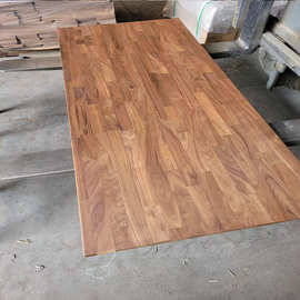 北美黑胡桃实木拼接指接桌面，木方板材，桌面板餐桌，手工材料。