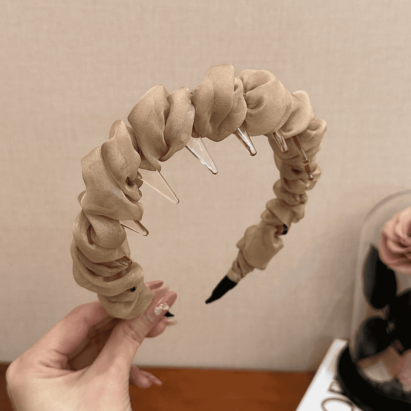 不勒头带齿头箍波浪防滑发箍女碎发整理头饰高颅顶气质百搭款发饰|undefined