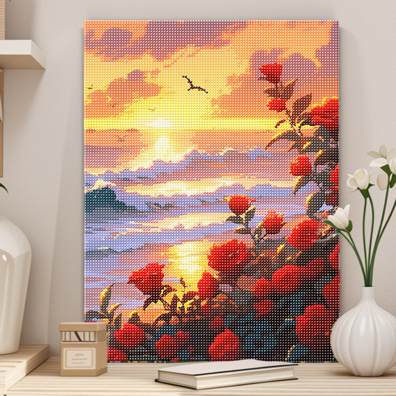 40*50 nueva serie de paisajes de animación transfronteriza pintura de diamantes niños adultos hechos a mano DIY con marco de pintura de diamantes en stock