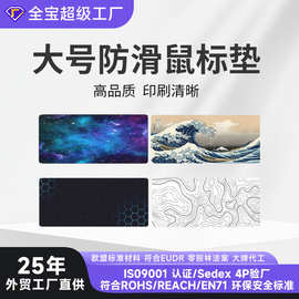 跨境鼠标垫超大桌垫创意动漫纹理防滑垫电脑桌垫鼠标游戏垫子大号