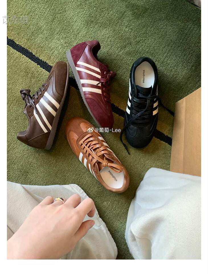Giày sneaker nữ da thật kiểu Đức cổ điển độn gót 5 cm, lót lông giữ ấm, phối màu phong cách Maillard — Hàng có sẵn màu nâu lót lông, Hàng có sẵn màu nâu, lót lông, Hàng có sẵn màu nâu, lót đơn, Hàng có sẵn, lót đơn màu nâu chi tiết 7