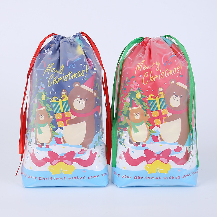 Christmas Gift Bag Drawstring Pull String Gift Bag Pulling Rope