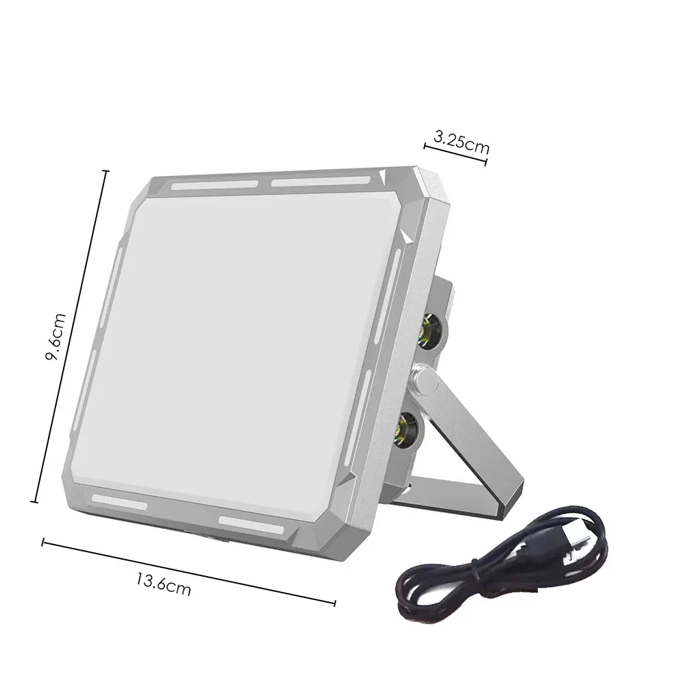 方形便捷手提灯户外野营工作灯立式照明灯警示投光灯充电应急灯