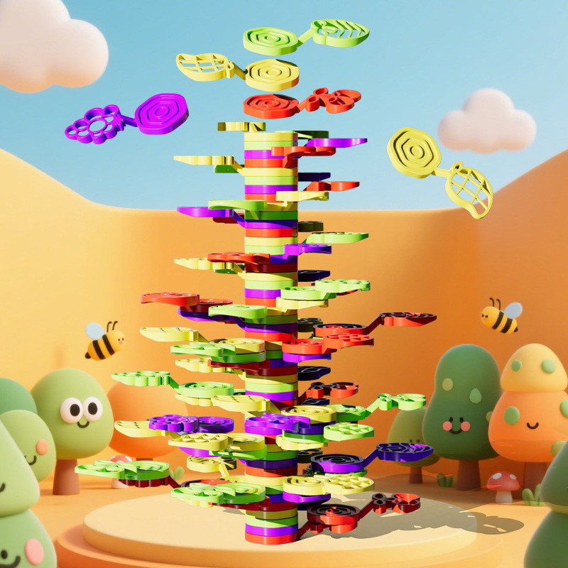 New Stacking Tree Children's Balance Toy Parent-Child Stacking Fun for 3-6 Year Olds Baby Educational Building Blocks Early Learning