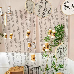 中国式古風書道ガーゼ布地背景装飾デジタルプリントガーゼ幼稚園環創材料卸売り