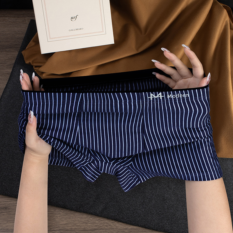 Pantalones interiores de hombre algodón antibacteriano pantalones cortos adolescentes pantalones cortos de tamaño grande para niños pantalones cortos de cuatro cuernos cabeza antibacteriana de verano