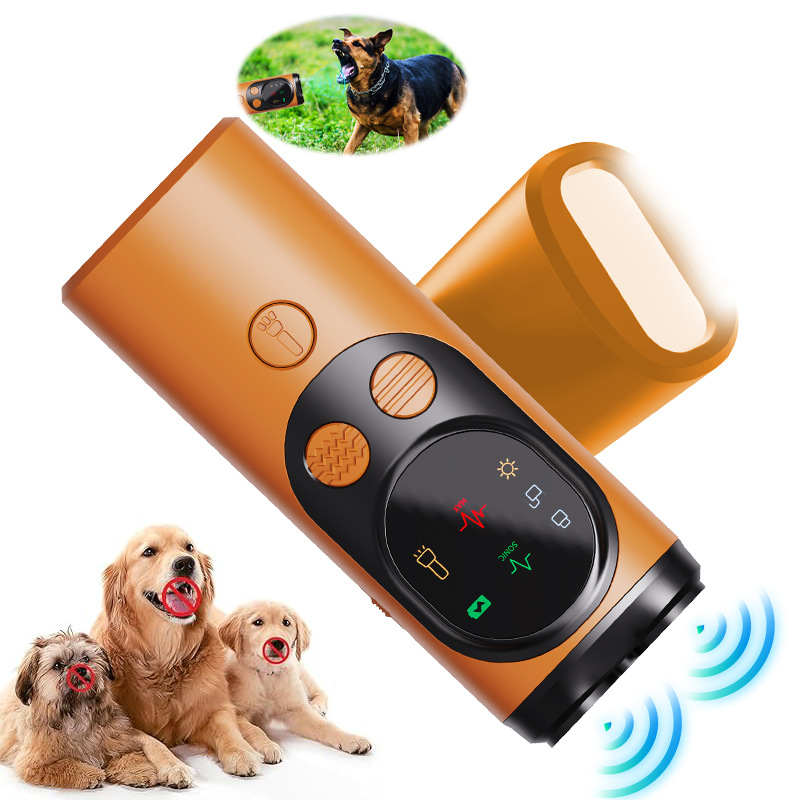 Cross-Border Ultrasonic Dog Repeller Three-Head Anti-Barking Device Portable Dog Training Device with Light Dog Repellent Anti-Dog Bite Dog Repeller