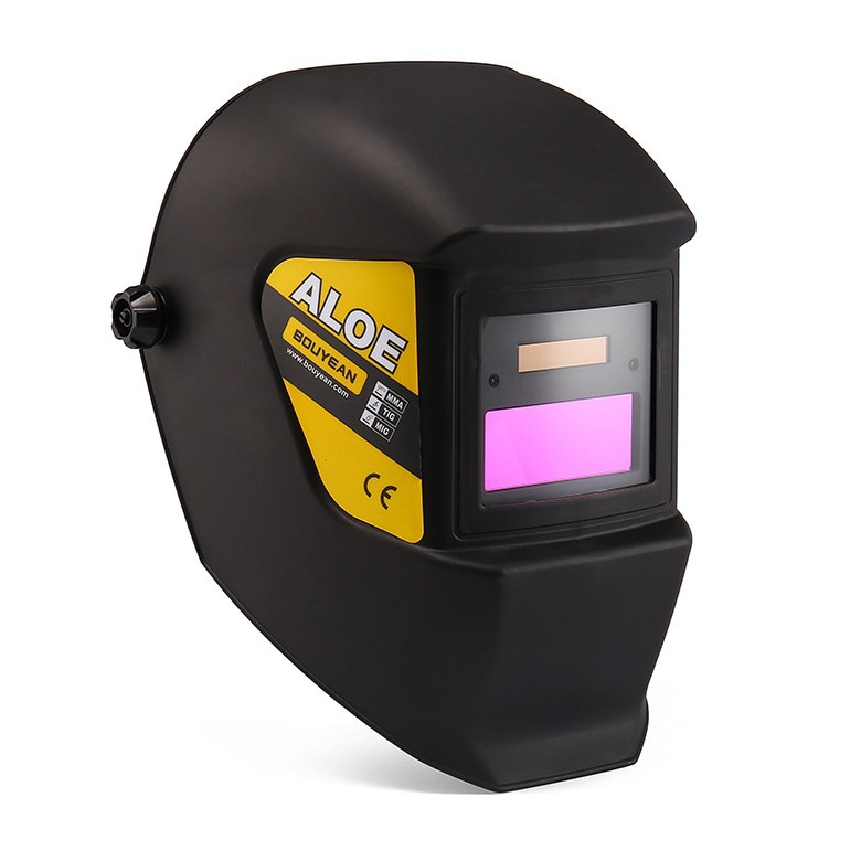 磨砂黑色太阳能头戴式自动变光焊接面罩防强光隔热头盔ALOE-351E