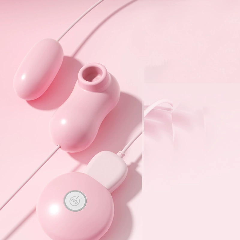 Всасывающийся вибратор (Секрет) USB или дистанционное управление, ABS+силикон, розовый, 2 мотора, 10 режимов