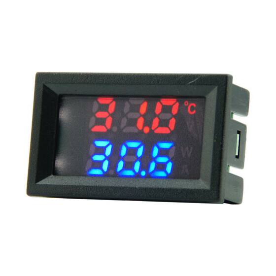 Dc Dual Display Dual Temperature + Single Voltage Alternative Display Measurement 4~30v Direct Power