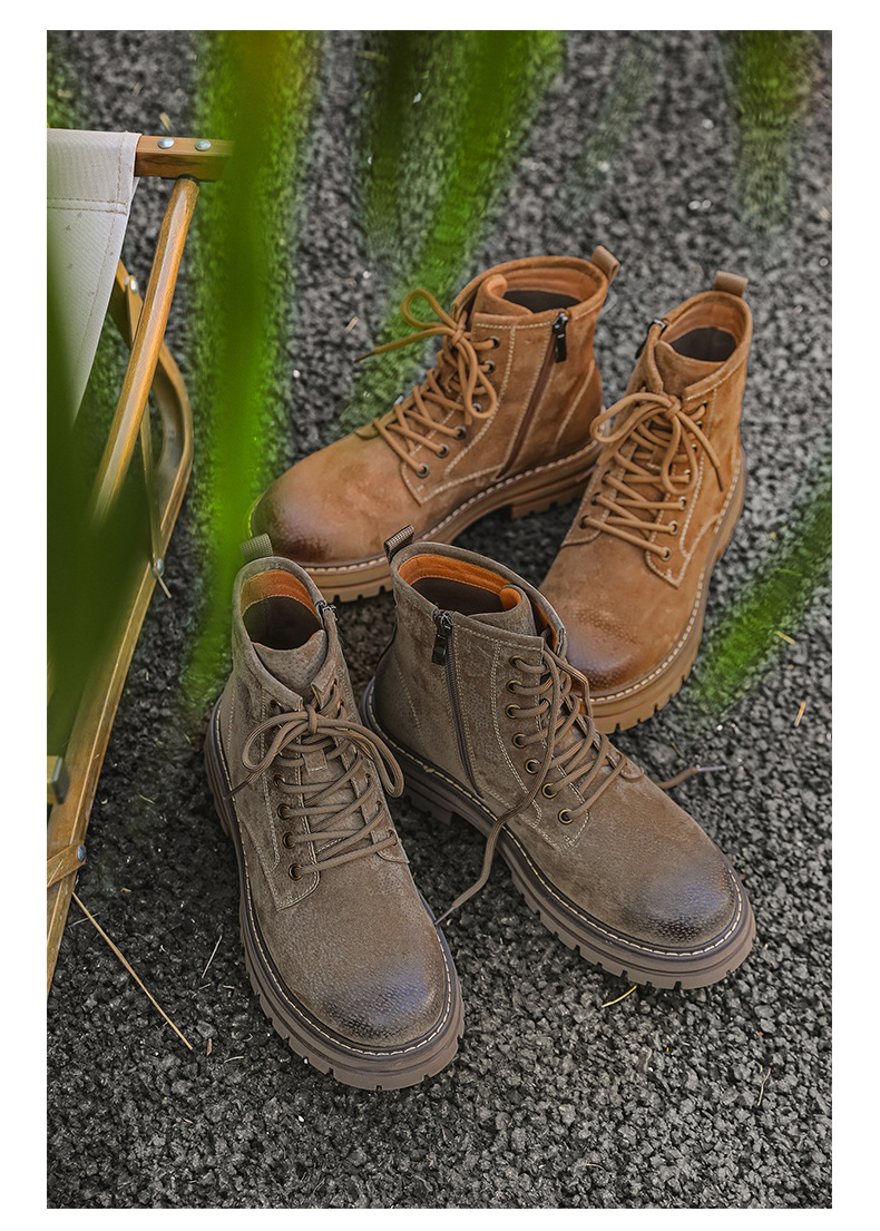 Martin Herren Desert Boots Gelb Englisches Design Arbeitsstiefel_voghion.com