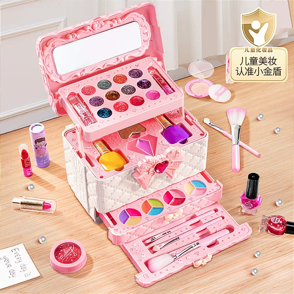 Children's Cosmetics Makeup Toy Set Makeup Box Lipstick Handbag Nail Polish Girl's Toy Birthday Gift