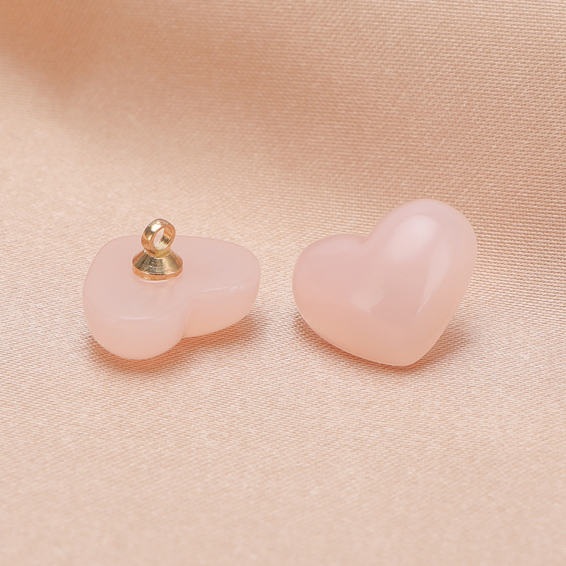 小香风透明果冻色钮扣百搭针织开衫衬衫蕾丝异形爱心四角半圆纽扣