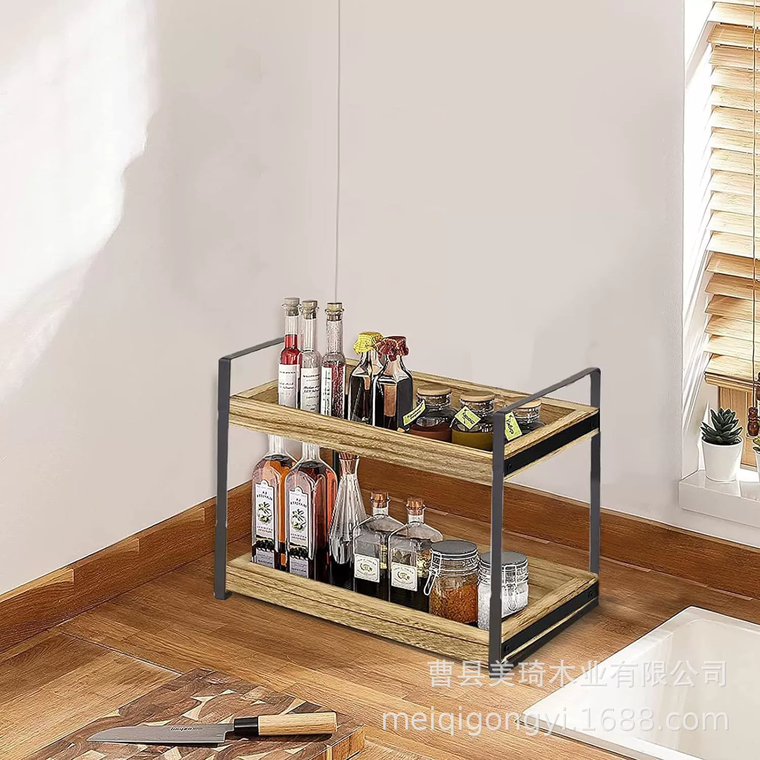 Скандинавский напольный стеллаж для дома спальни гостиной настольный стеллаж для хранения духов многослойная деревянная стойка