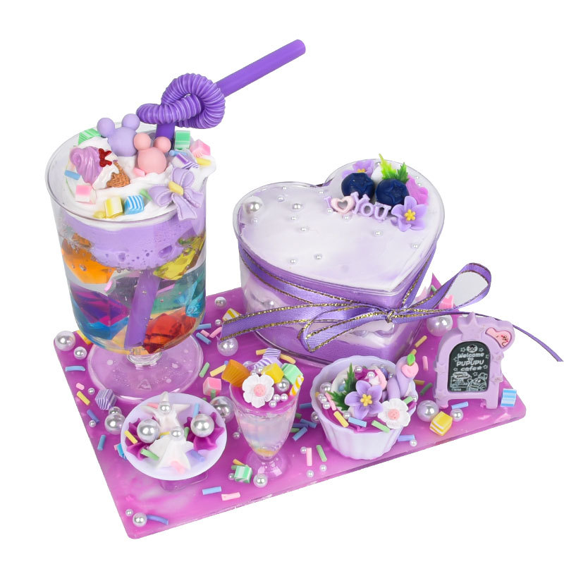 작은 디저트 세트 (보라색)