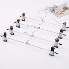 金属浸胶裤夹铁质裤架晾晒防滑裤夹子铁艺时尚裤挂服装店展示裤夹