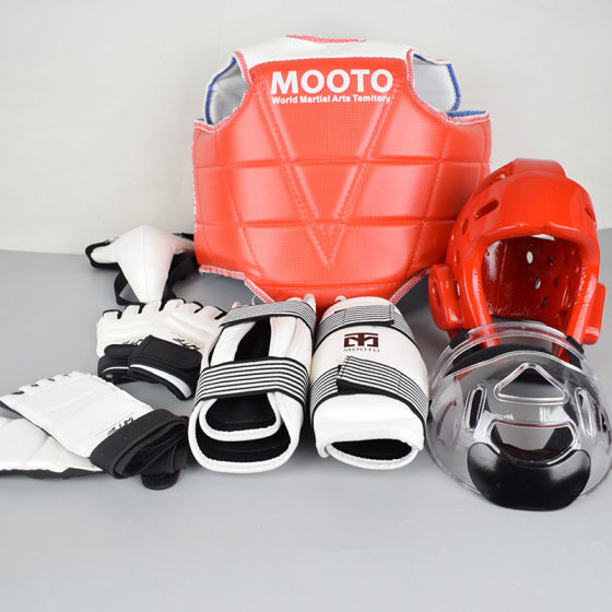 Taekwondo protective gear thickened actual combat equipment full set thickened competition Taekwondo actual combat protective gear body protection training set