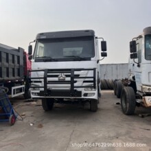 二手豪沃后八轮6X4工程自卸车371马力防撞脸非洲可做右驾驶室