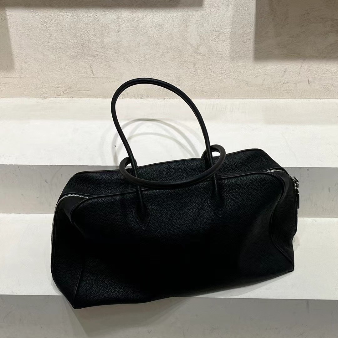 니치 디자인 프렌치 레트로 프로스트 화이트 라인 토트 서류 가방 2024 새로운 올 매치 통근 대용량 가방