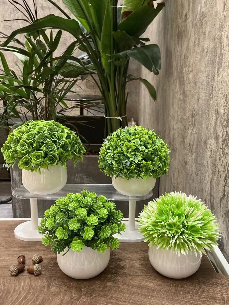 Artificial green plant home stay decoration, artificial flowers, green plant pot, decoration, meeting room, office mini decoration