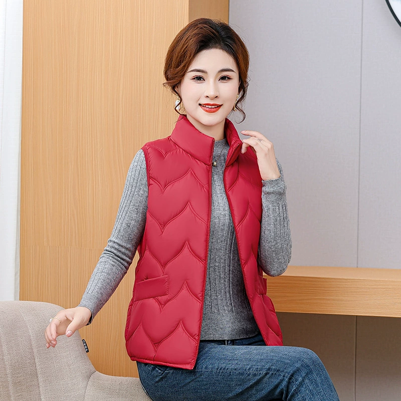 Жилет демисезонный пуховый для мамы, термобельё, больших размеров, для среднего возраста
