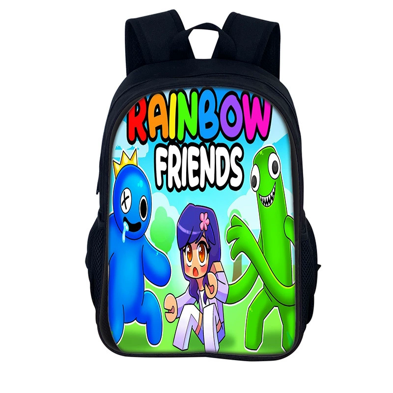 Оптовые игровые периферии Rainbow Friends школьные рюкзаки, рюкзак Rainbow Friends с принтом 40 см, дропшиппинг