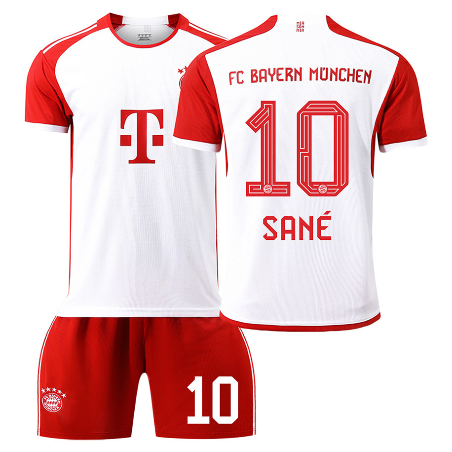 thumbnail for 23-24 Bayern Jersey home adult children&#039;s short-sleeved football uniform suit 25 Muller custom training suit New
