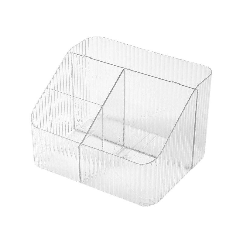 Caja de almacenamiento de cosméticos Comodador Cesta de almacenamiento transparente Mesa de escritorio Pen Holder Cosméticos Estante de almacenamiento de cosméticos image 6