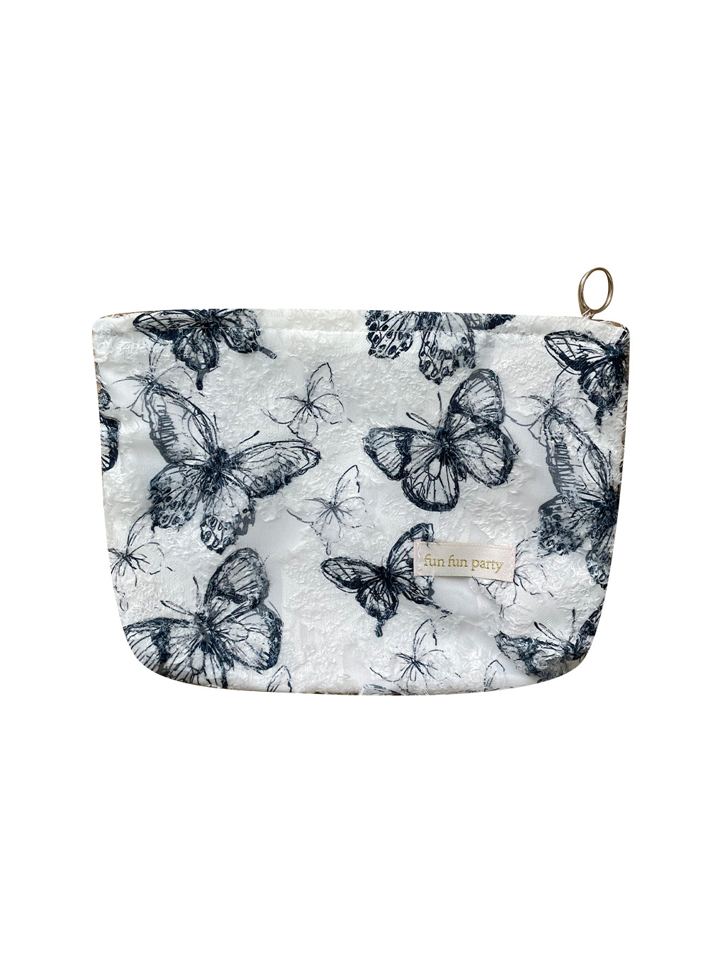 Ins lace mariposa alta sensación bolsa de maquillaje bolsa de almacenamiento para productos de cuidado de la piel bolsa interior bolsa de almacenamiento para viajar bolsa de lavado