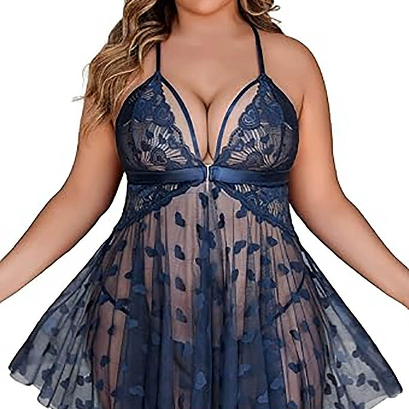 Пижама, кружевное белье, комплект, Amazon, plus size