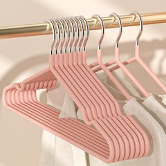 【跡が残らない滑り止めハンガー10個セット】寮生用肩角防止衣類ハンガー 大人用衣類ハンガー X26