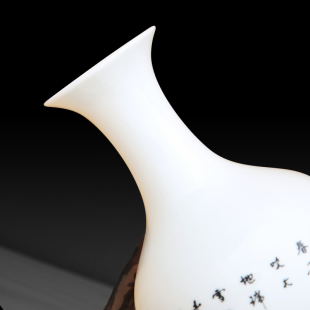 Jingdezhen Ceramics New Chinese Style Vase Ornaments Crafts Living Room Flower Arrange Home Antique Rack Wine Cabinet Decorative Cloud