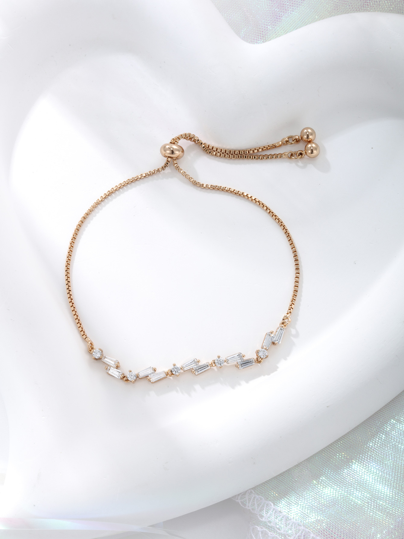 Xuping personalidad simple estirada caja joyas de brazalete de aleación ajustable de oro transfronterizo de 18 quilates mujeres