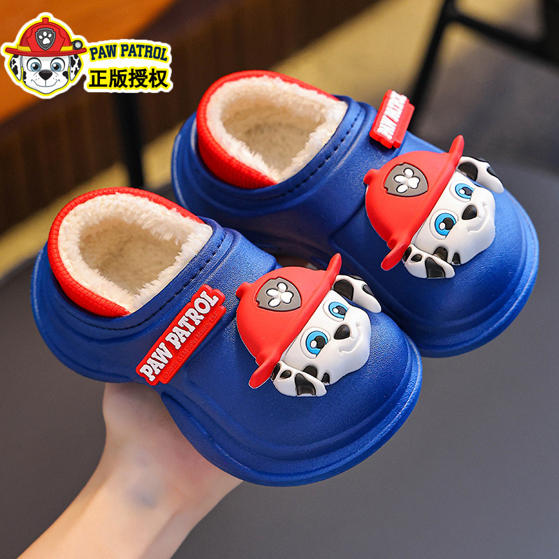 Otoño y invierno, zapatillas de algodón para niños y niñas, calentamiento impermeable, bolsas de tacones de algodón para bebés