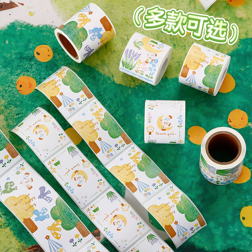 Liyuan Original Sealing Sticker Cartoon Cute Bird Eye Sticker Student Handnote Decorative Sticker Scroll Sticker