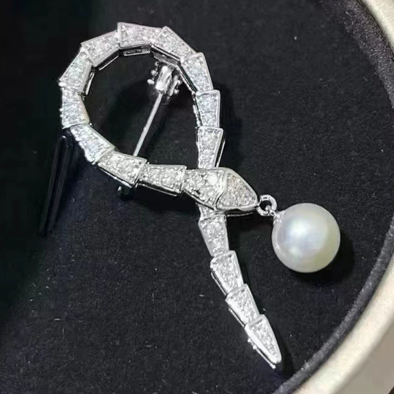 Осенний взрывной год змеи пресноводный жемчужный нагрудный украшение 7-8 мм