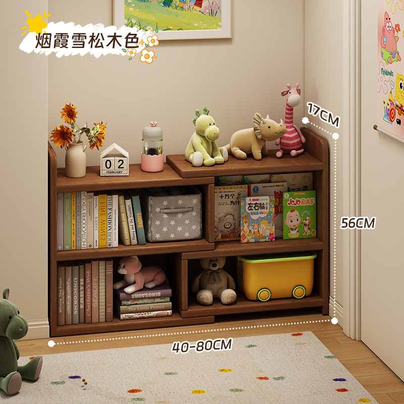 Estante de esquina de madera sólida almacena estante de almacenamiento armario de piso armario de biblioteca doméstico simple armario telescópico de esquina