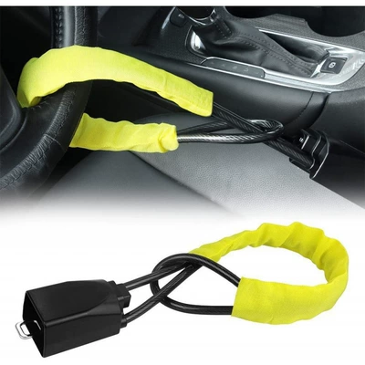 Cross-Border Amazon Car Steering Wheel Car lock - yellow