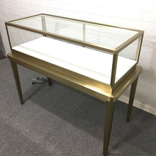玻璃珠宝首饰展示柜高档不锈钢商场手表黄金翡翠摆件玉器圆弧展柜