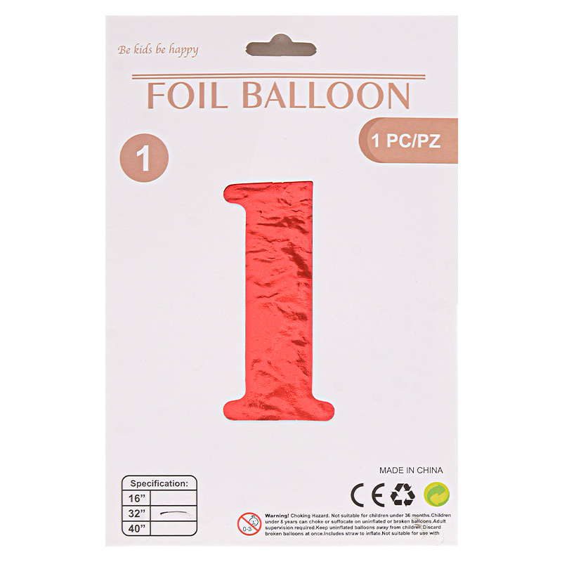 32 pulgadas Tarjeta de papel digital OPP globo de embalaje independiente fiesta de cumpleaños ambiente decorativo globo