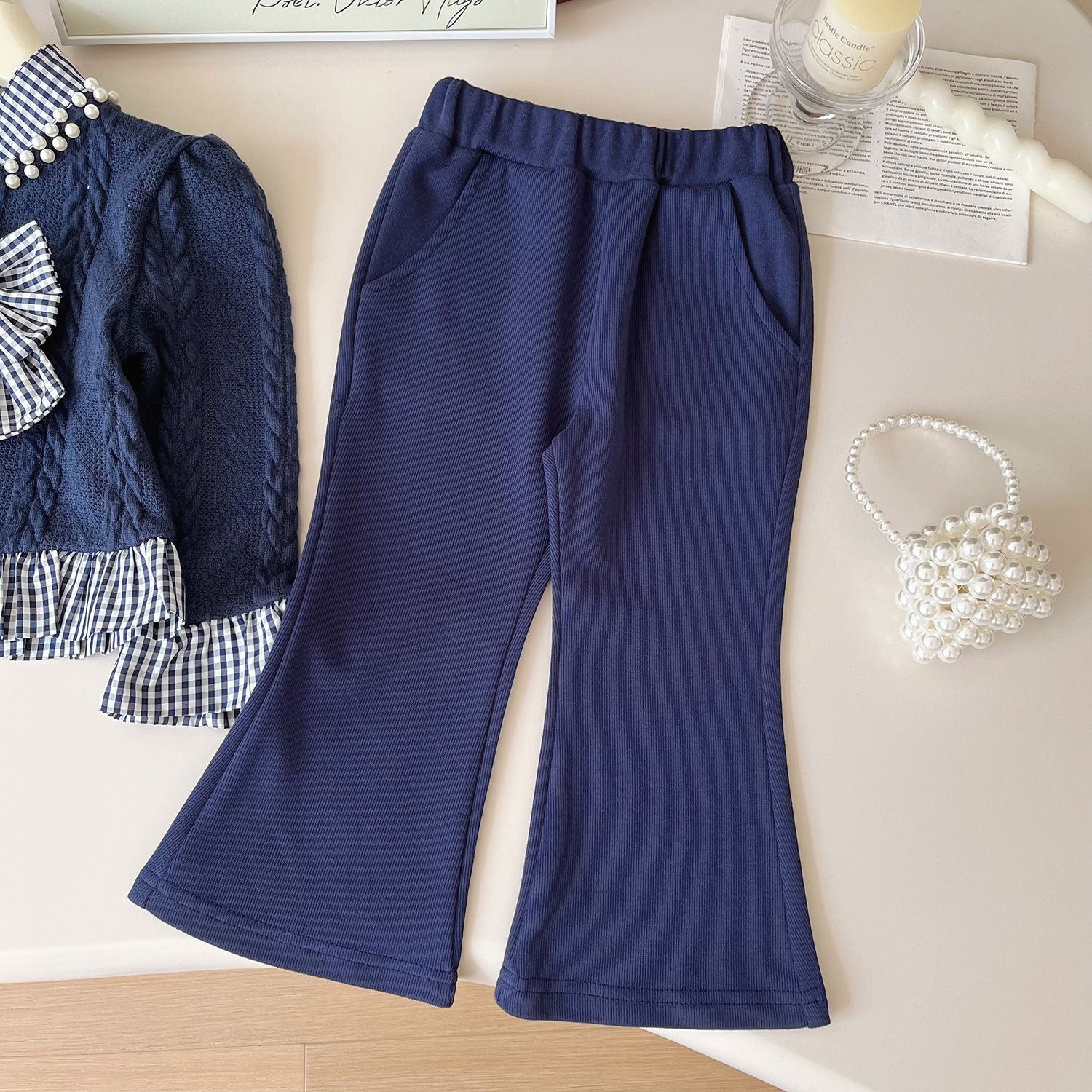 Ensemble pull et pantalon pour fille, tenue deux pièces_voghion.com