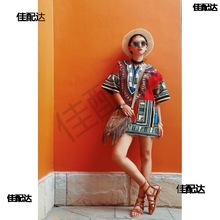 非洲鼓表演服装服饰泰国T恤特色旅行短袖衫沙滩短裙连衣裙垒德株