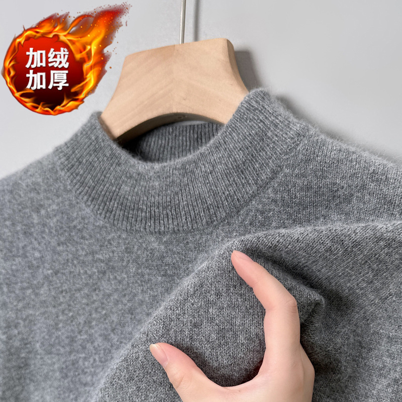 【Add Velvers】 456 Half of Sweater-Deep Gray