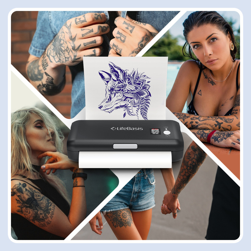 Wireless Bluetooth Tattoo Transfer Machine Portable Thermal Printer Line Drawing Clear Printing Pattern Teng Beauty Tool